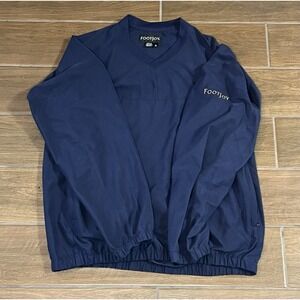FootJoy Men's Jacket Medium Blue Long Sleeve Windbreaker Pullover Golf Outdoor